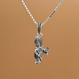 Divine Lord Krishna Flute Silver Pendant