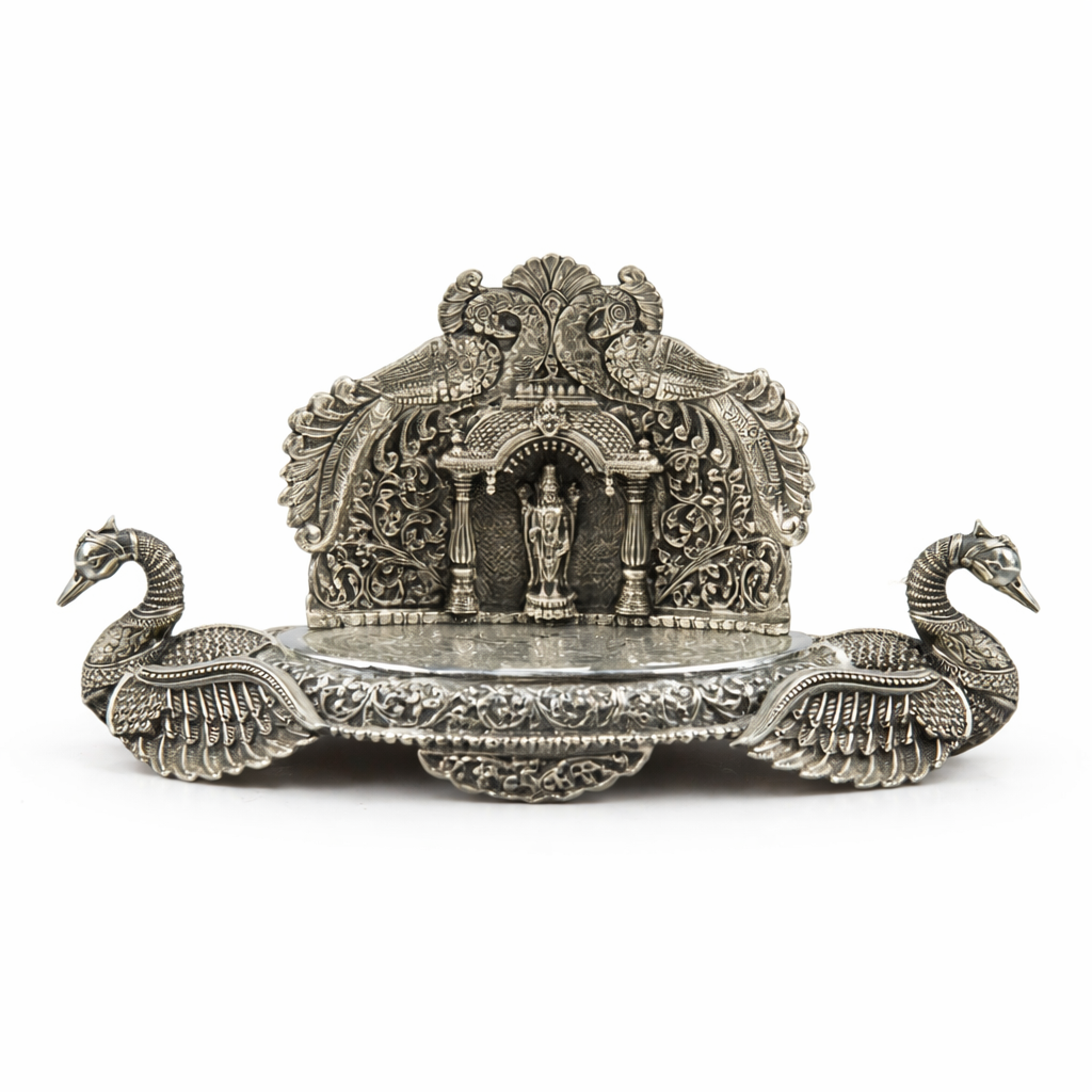 Decorative Raj Darbar Silver Singhasan 