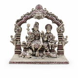 Lord shiva Parvati with family silver idol