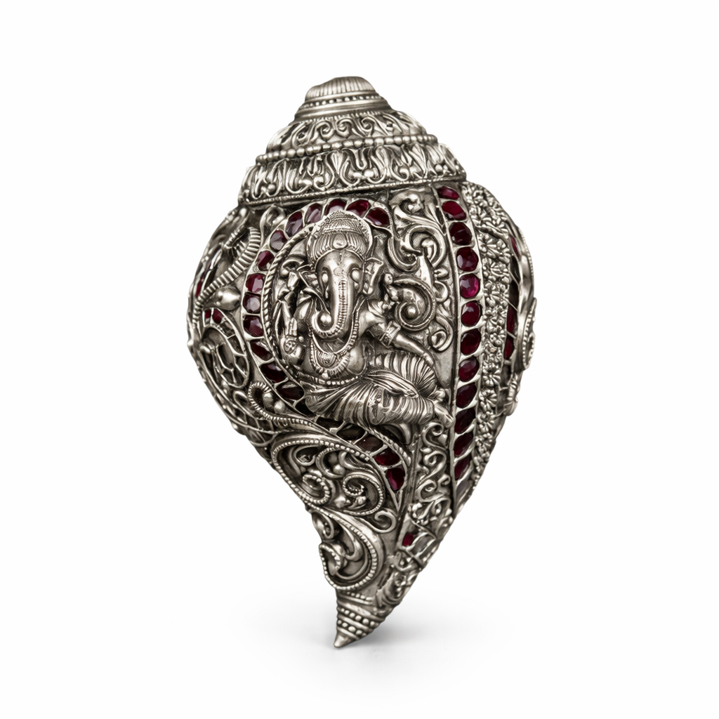 Silver Ganesha Shank