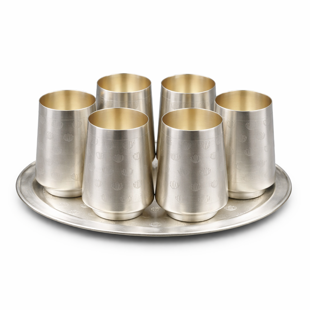 Padma Glass & Tray Set