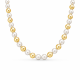 gold and white pearls Necklace