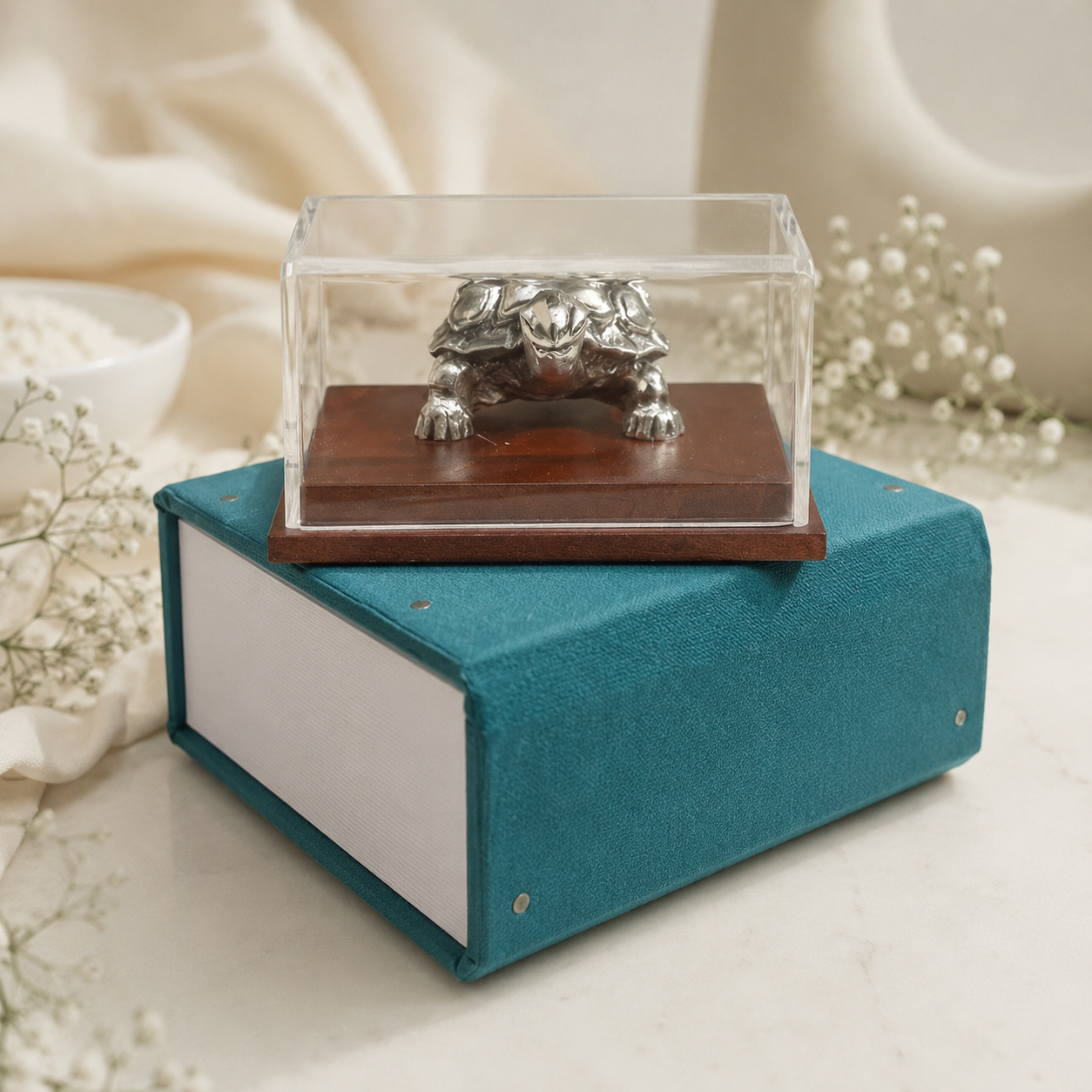 Pure Silver Tortoise in a Box