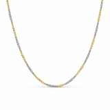 Two tone gold and silver chain necklace 