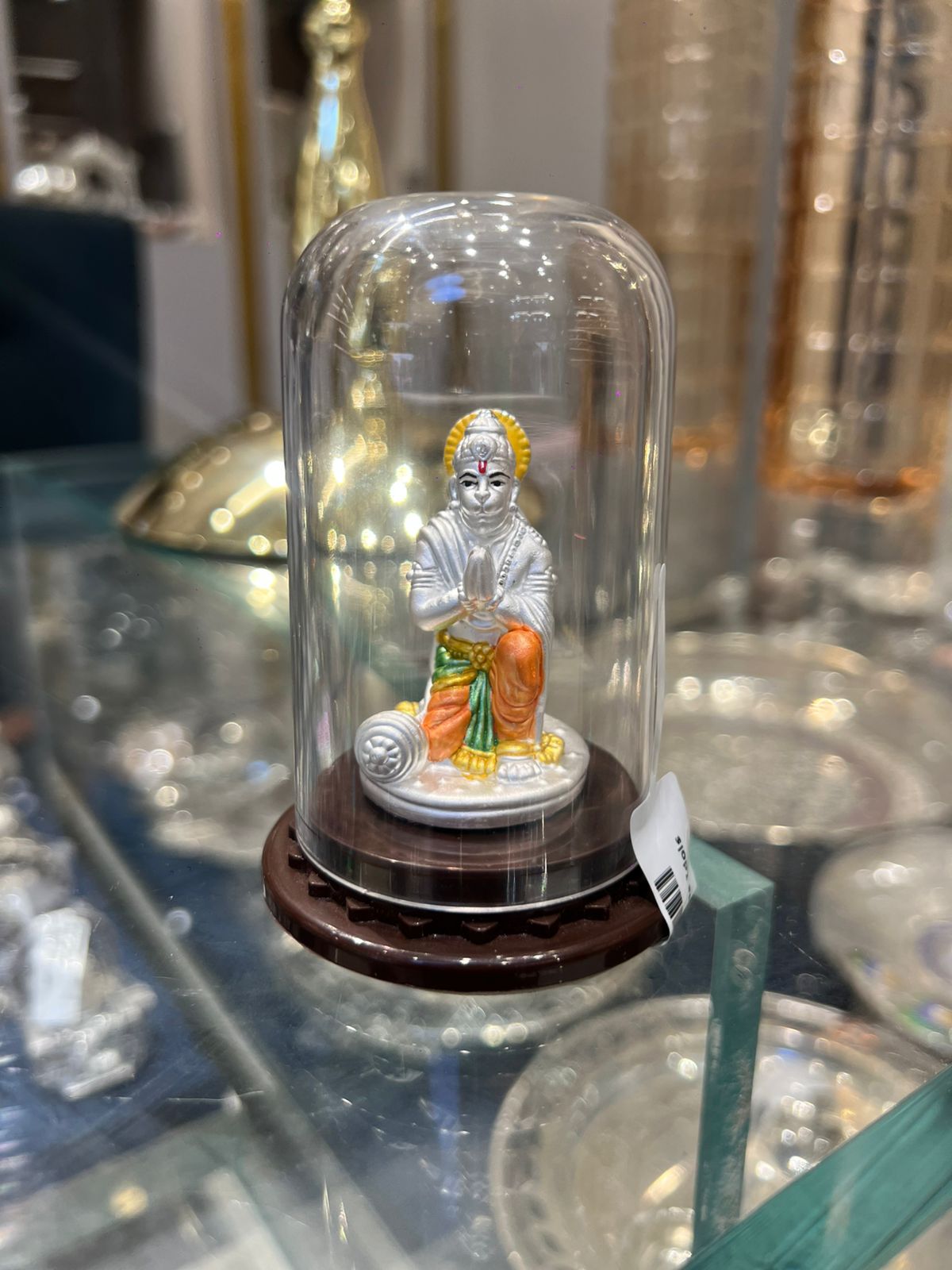 Pranam Hanuman Glass Covered Idol