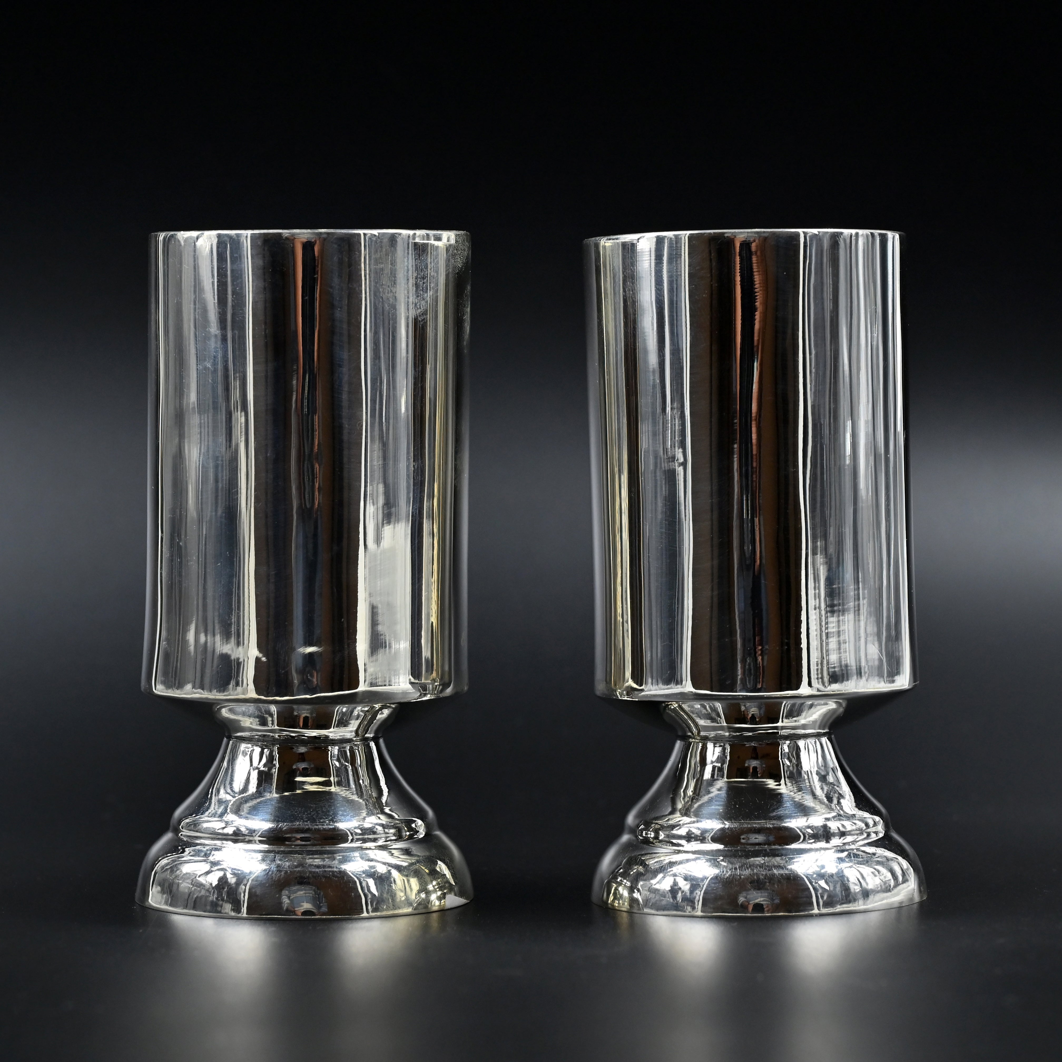 Aarav silver goblets glass set 925