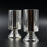 Close up detail of Aarav silver goblets