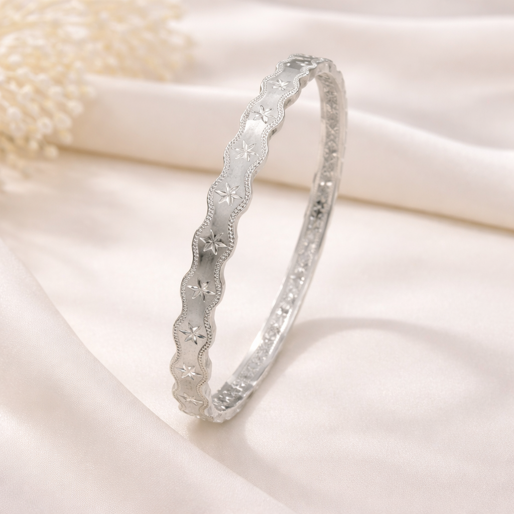 aria edge 925 silver bangle