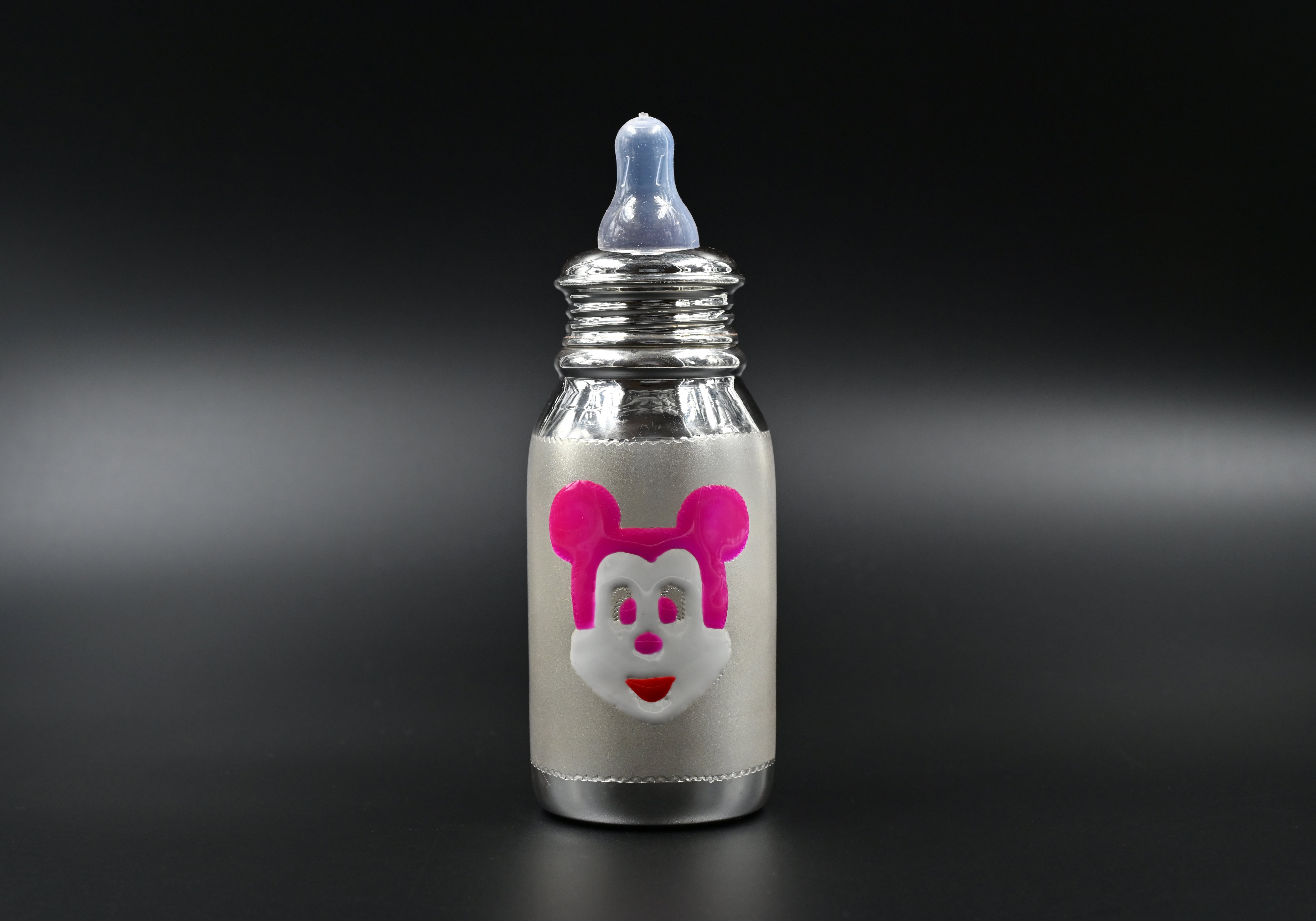 Baby silver glass and spoon set