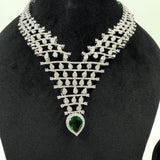 Blue velvet necklace crafted in 925 silver
