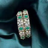 buy gold polish silver bangles online