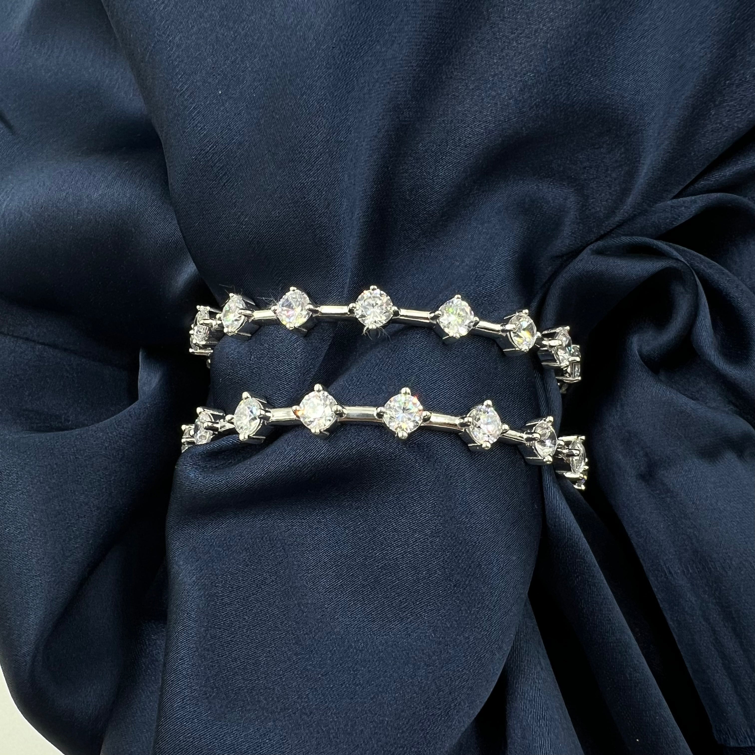 buy myra silver bangles online