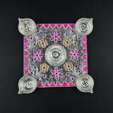 Chandi four diya stand for pooja