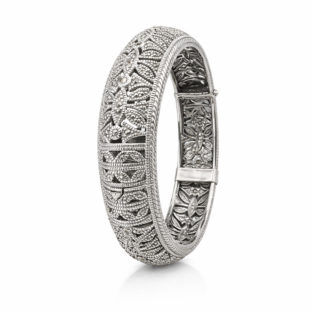 chic myra silver bangle