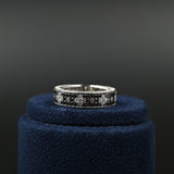 Curved Eclipse silver band design