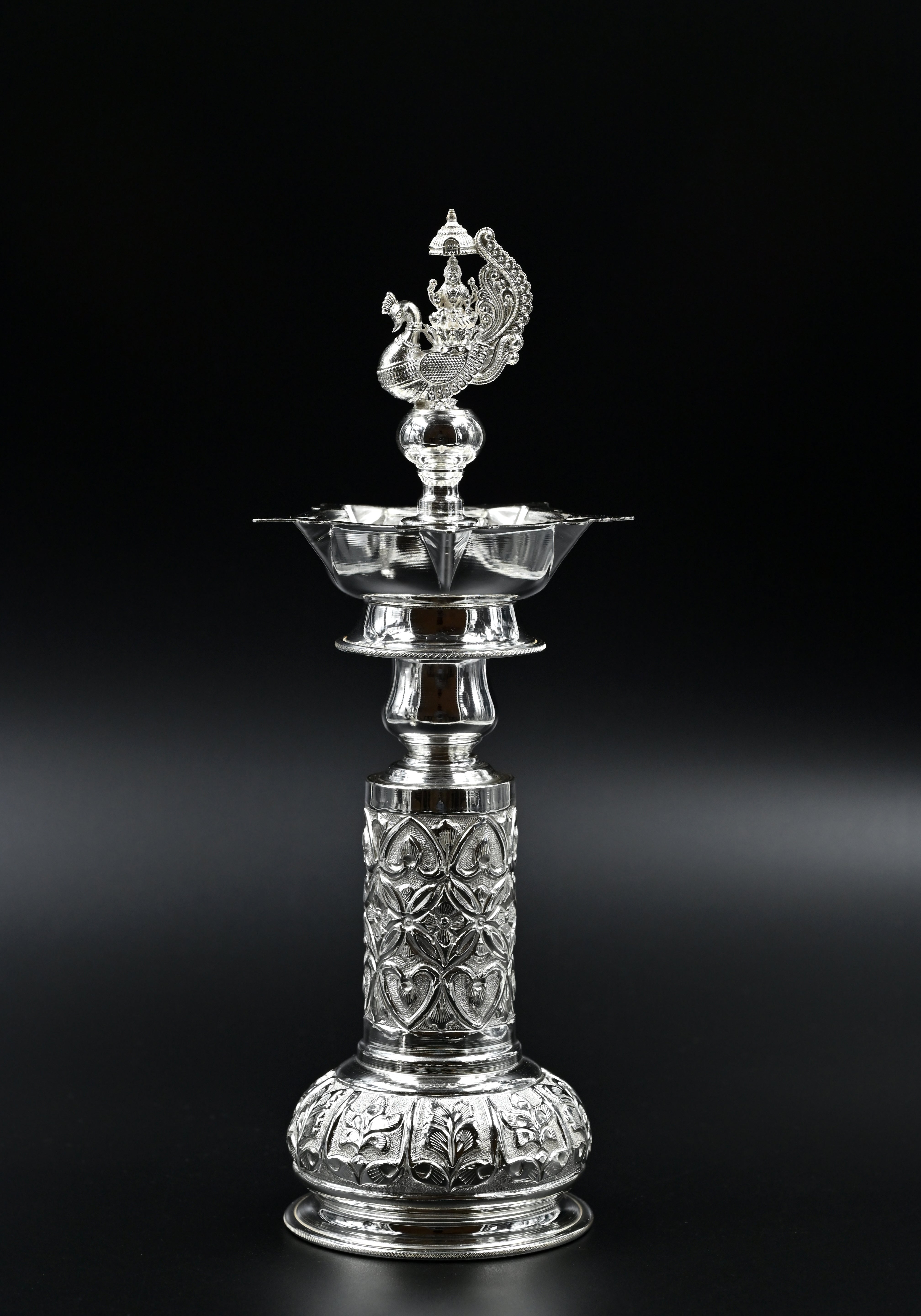 Decorative peacock candle stand set