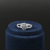 Delicate snow crown ring design