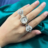 designer 925 silver ring watch