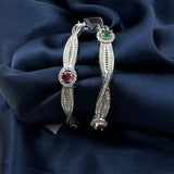designer aanya silver bangles