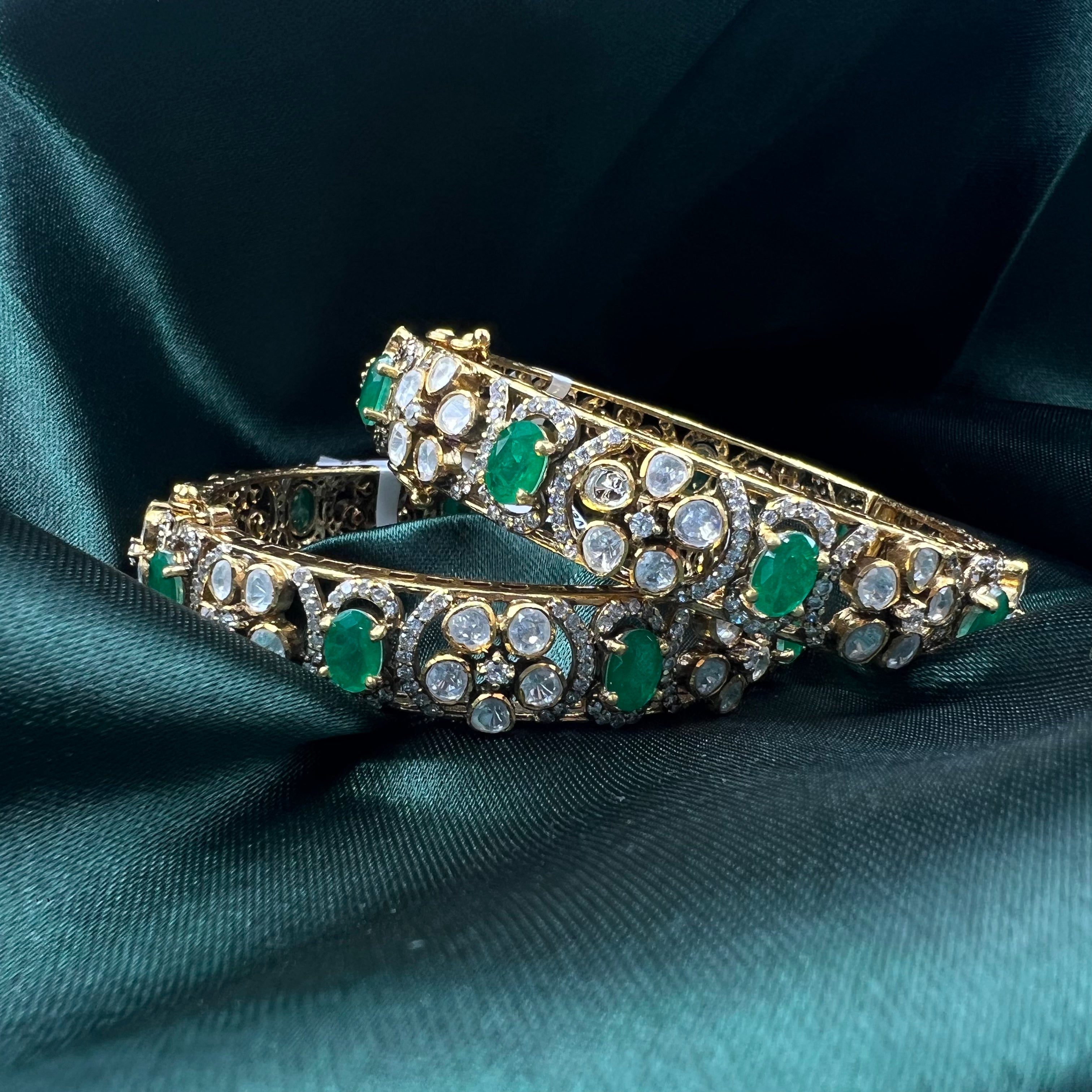 designer aarunika silver bangles