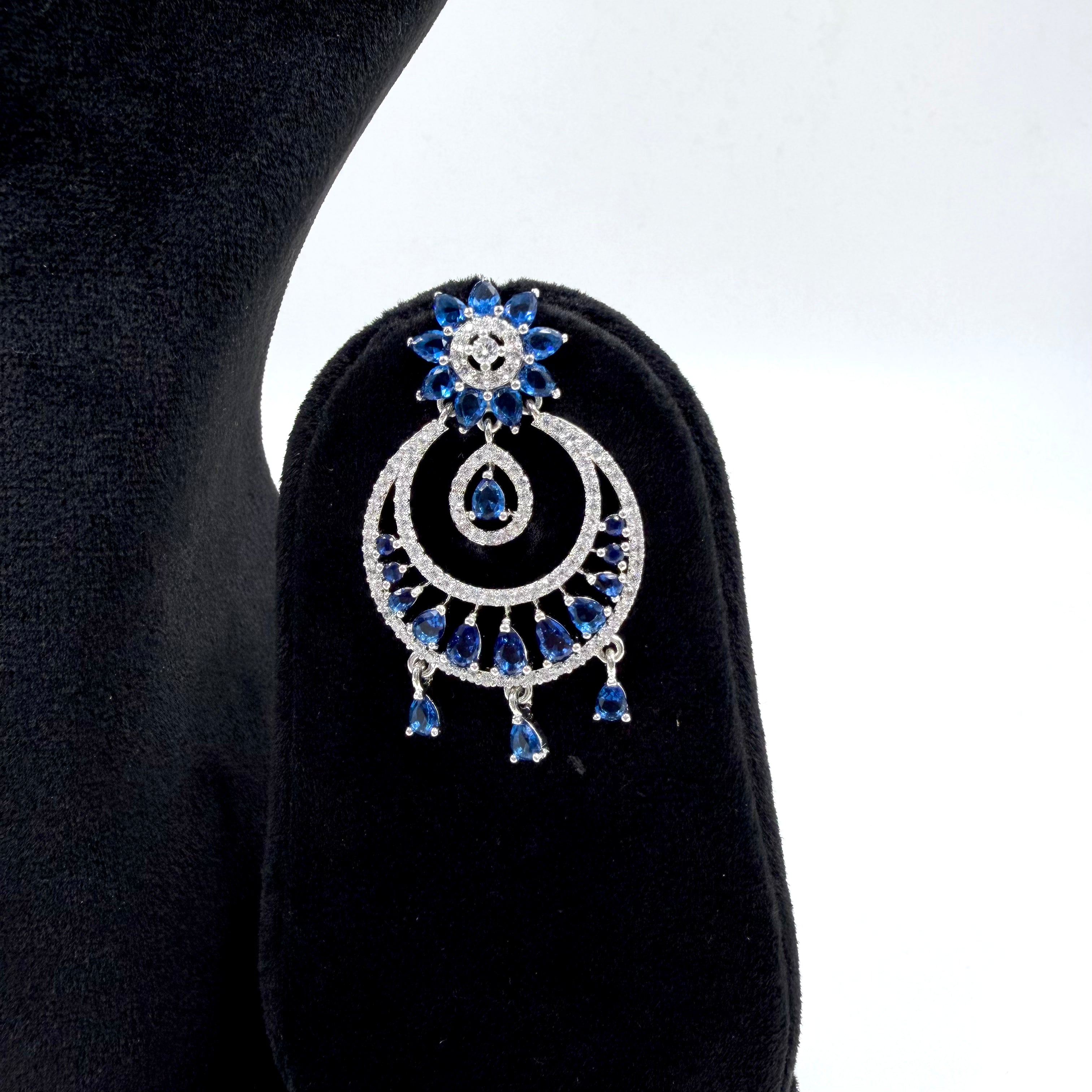 Designer blue layered necklace Janya