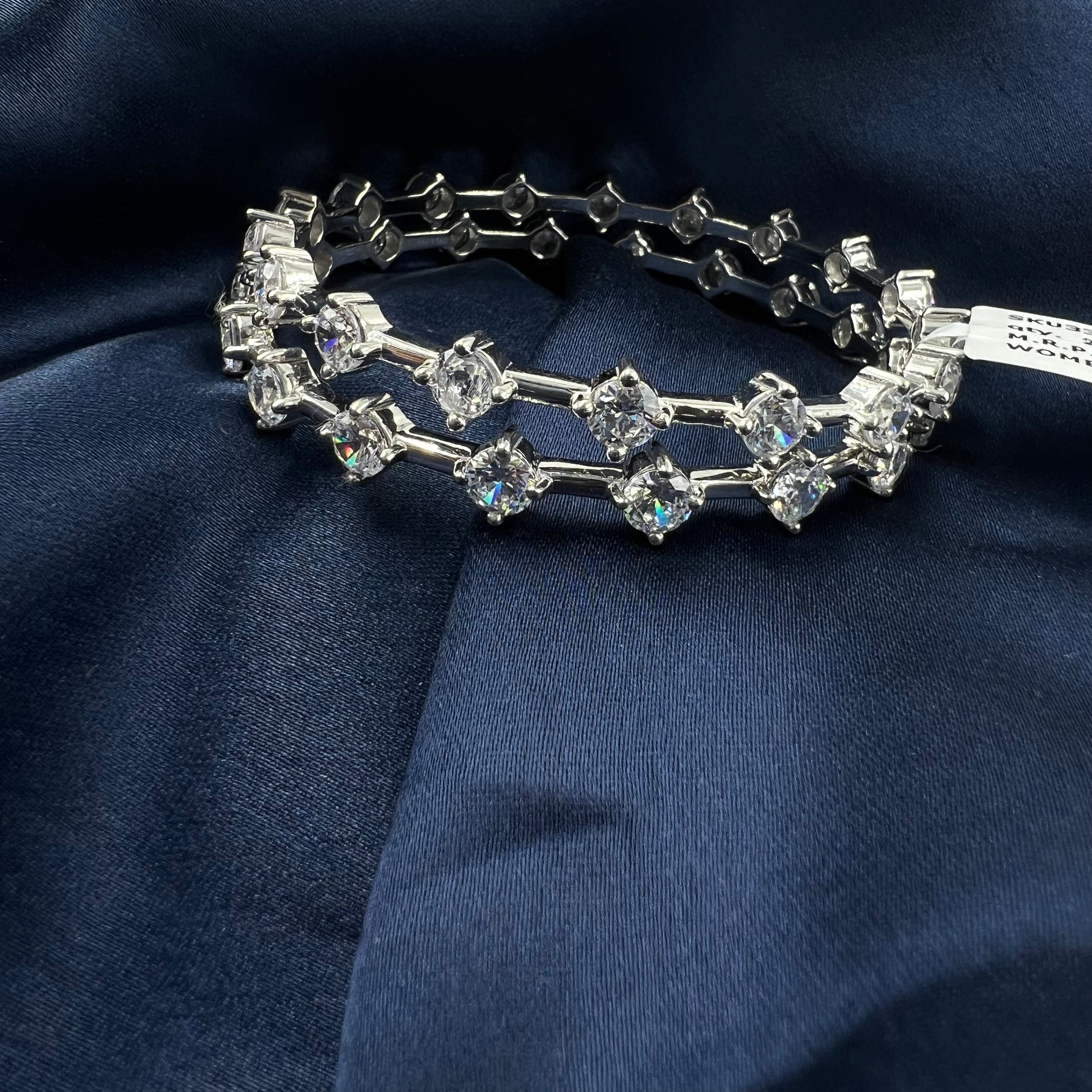 designer myra silver bangles