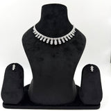 Designer 925 silver short white necklace