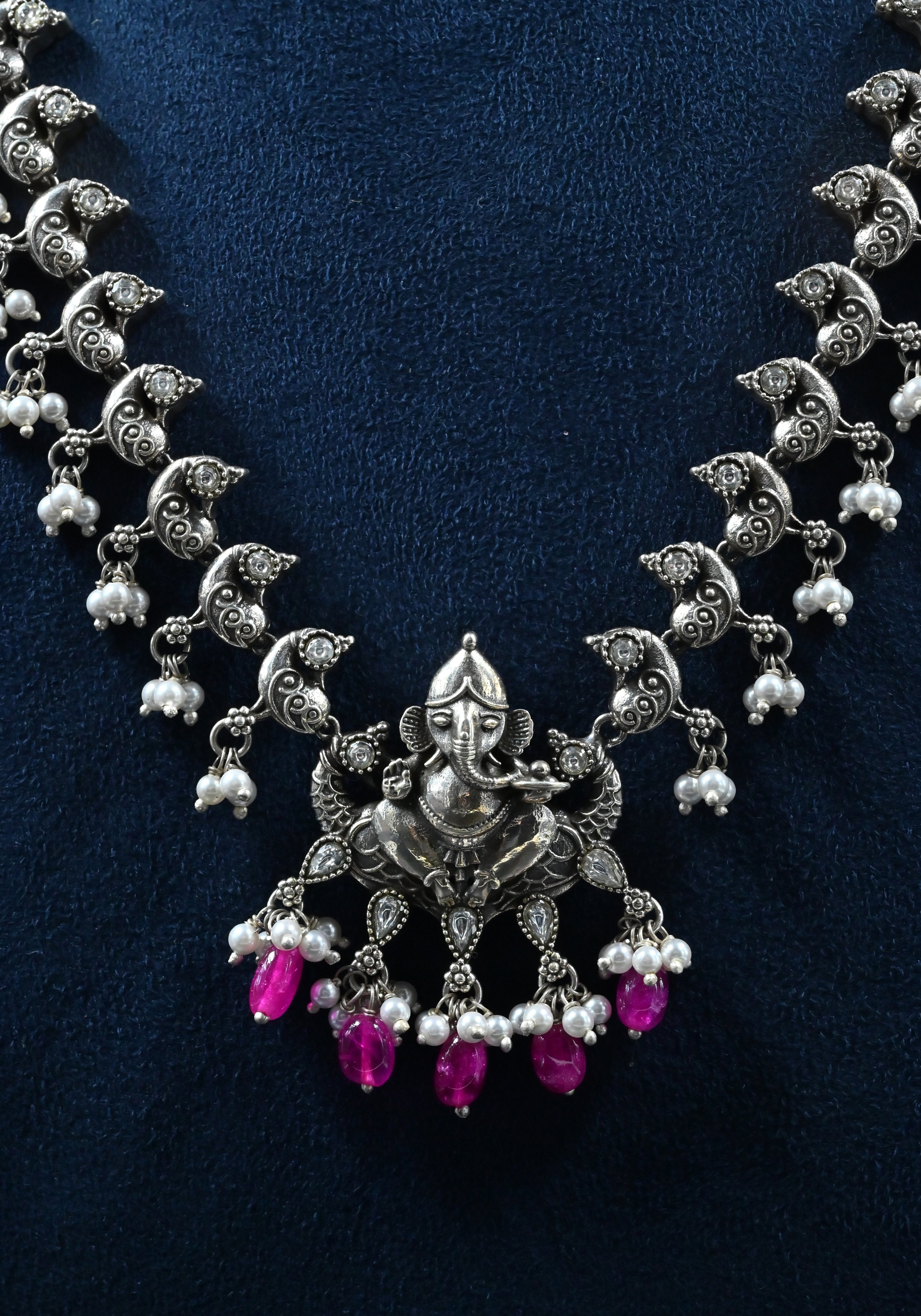Designer Vighnaharta set 925 silver