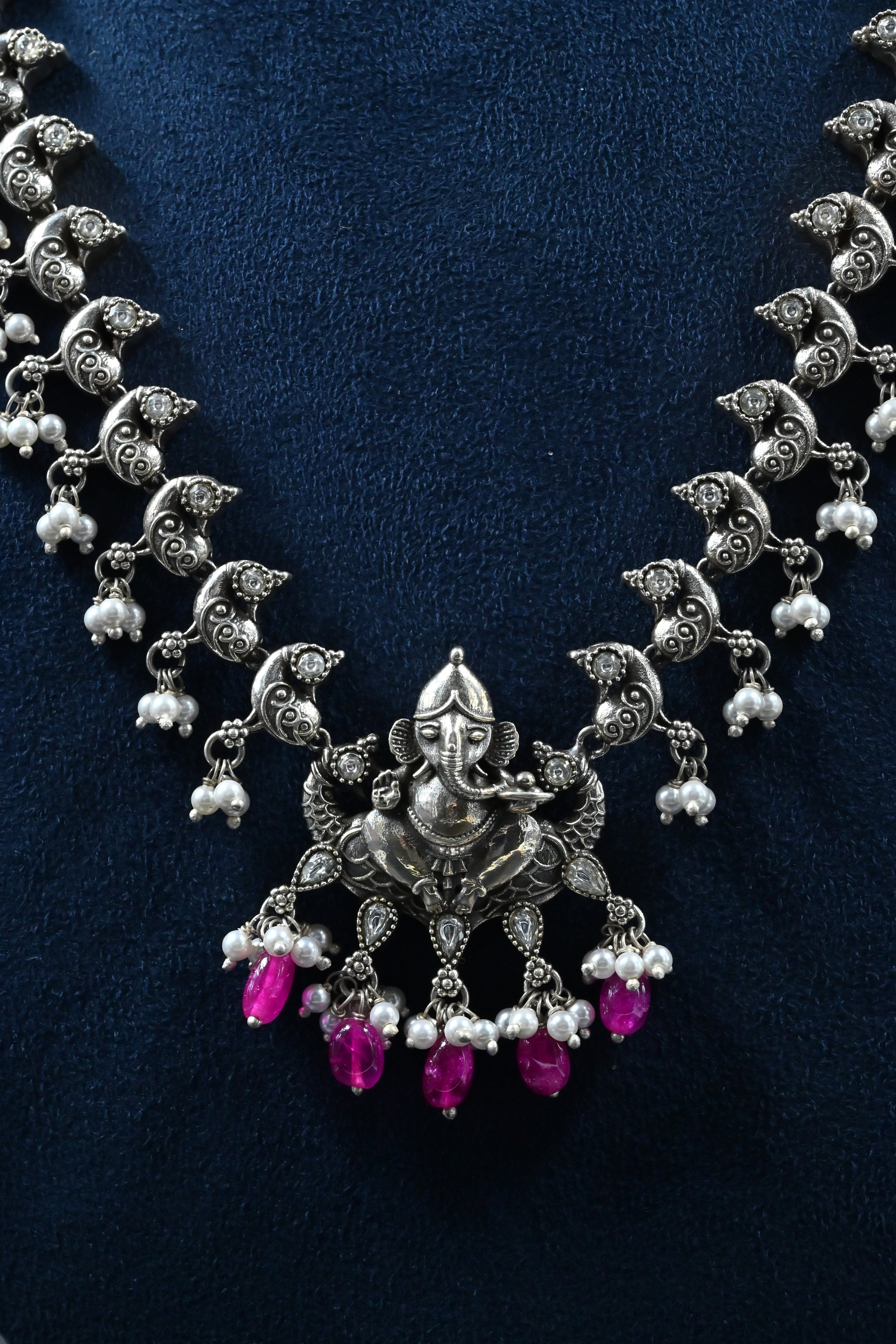 Designer Vighnaharta set 925 silver