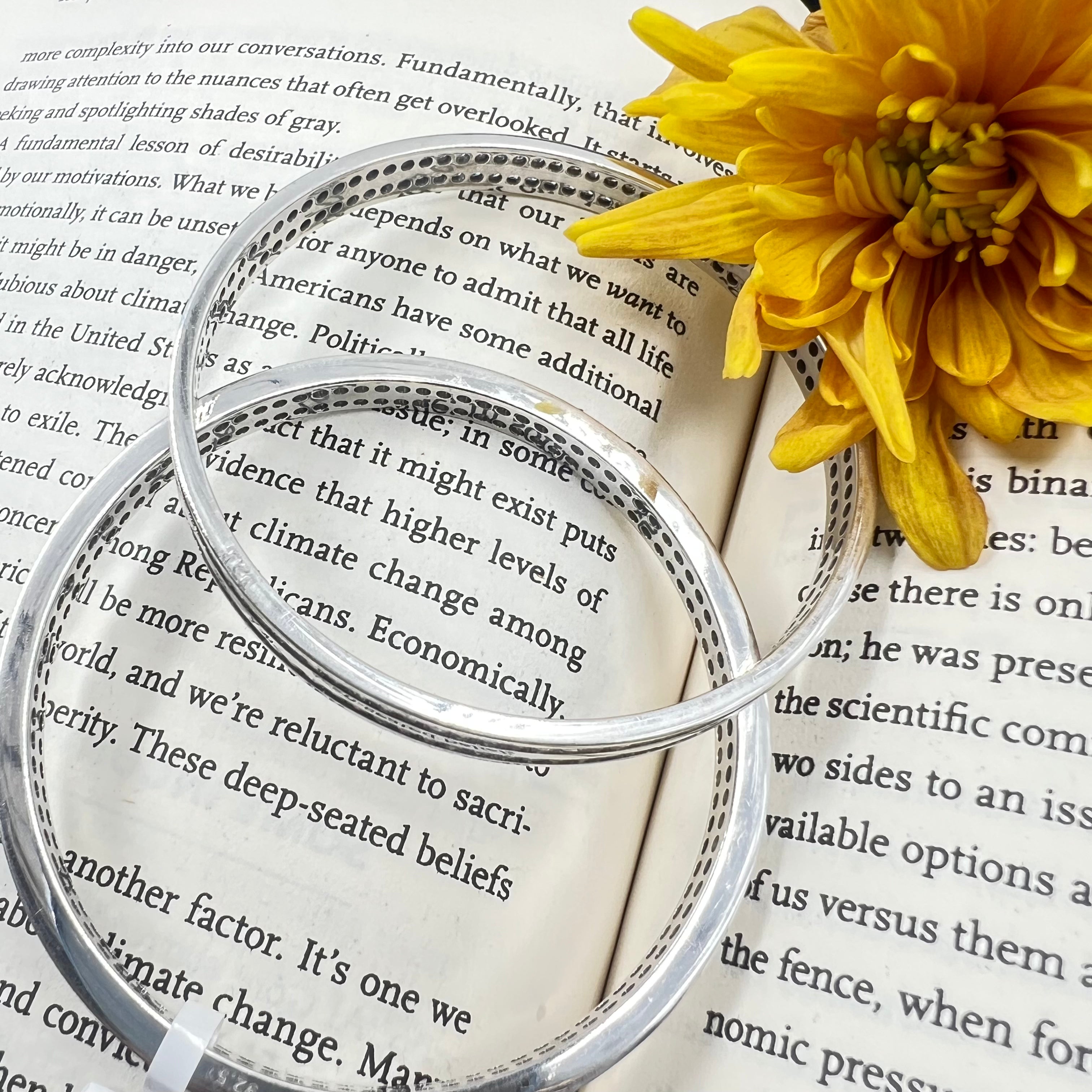 designer curve silver bangles