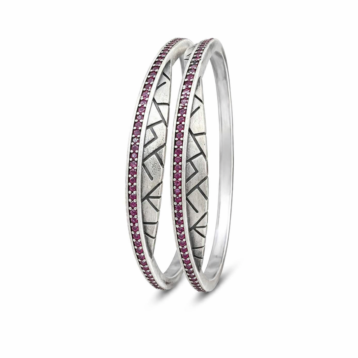 elegant aria silver bangles