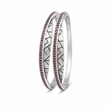 elegant aria silver bangles
