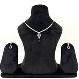 Elegant blue stone hang necklace