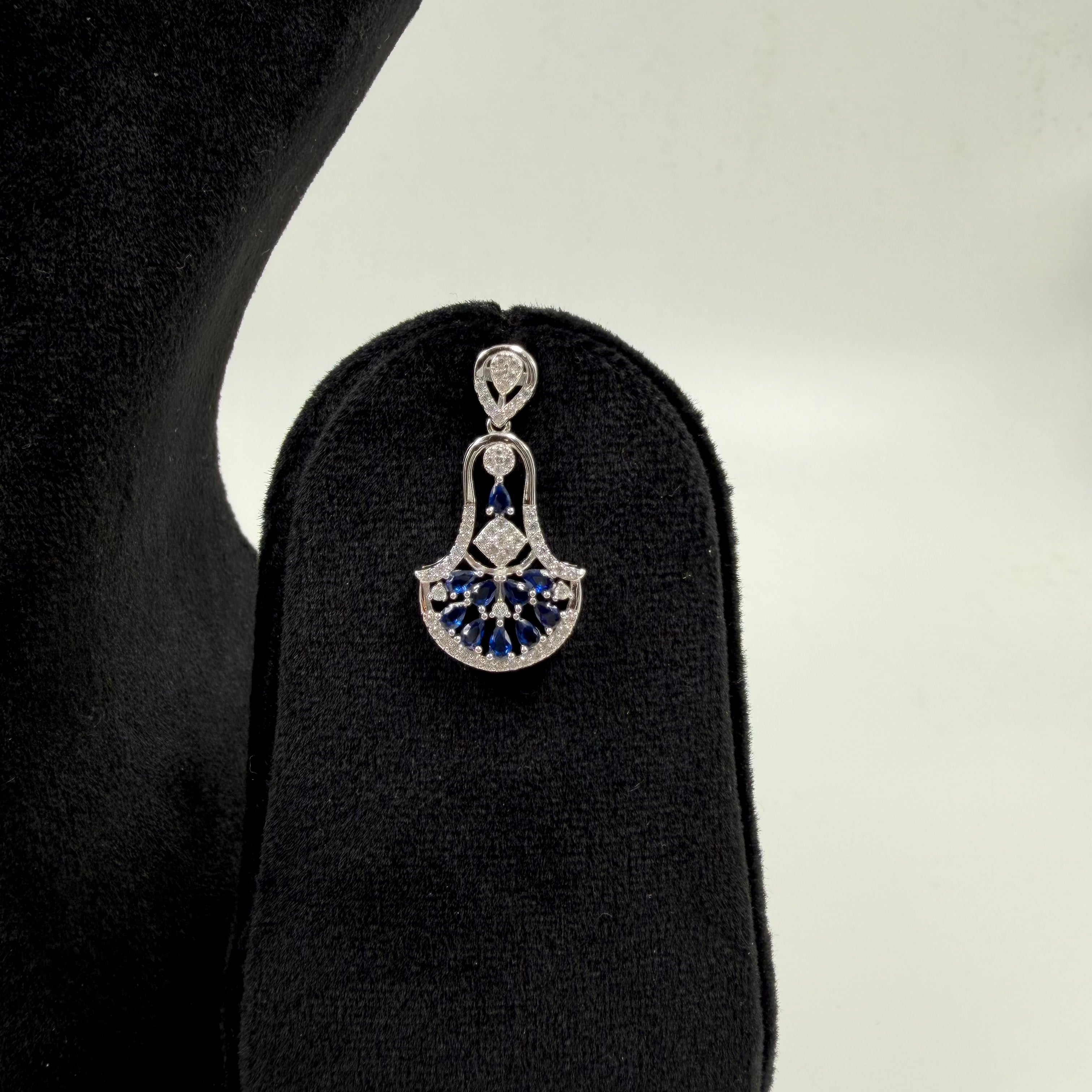 Elegant blue stone necklace by House of Janya