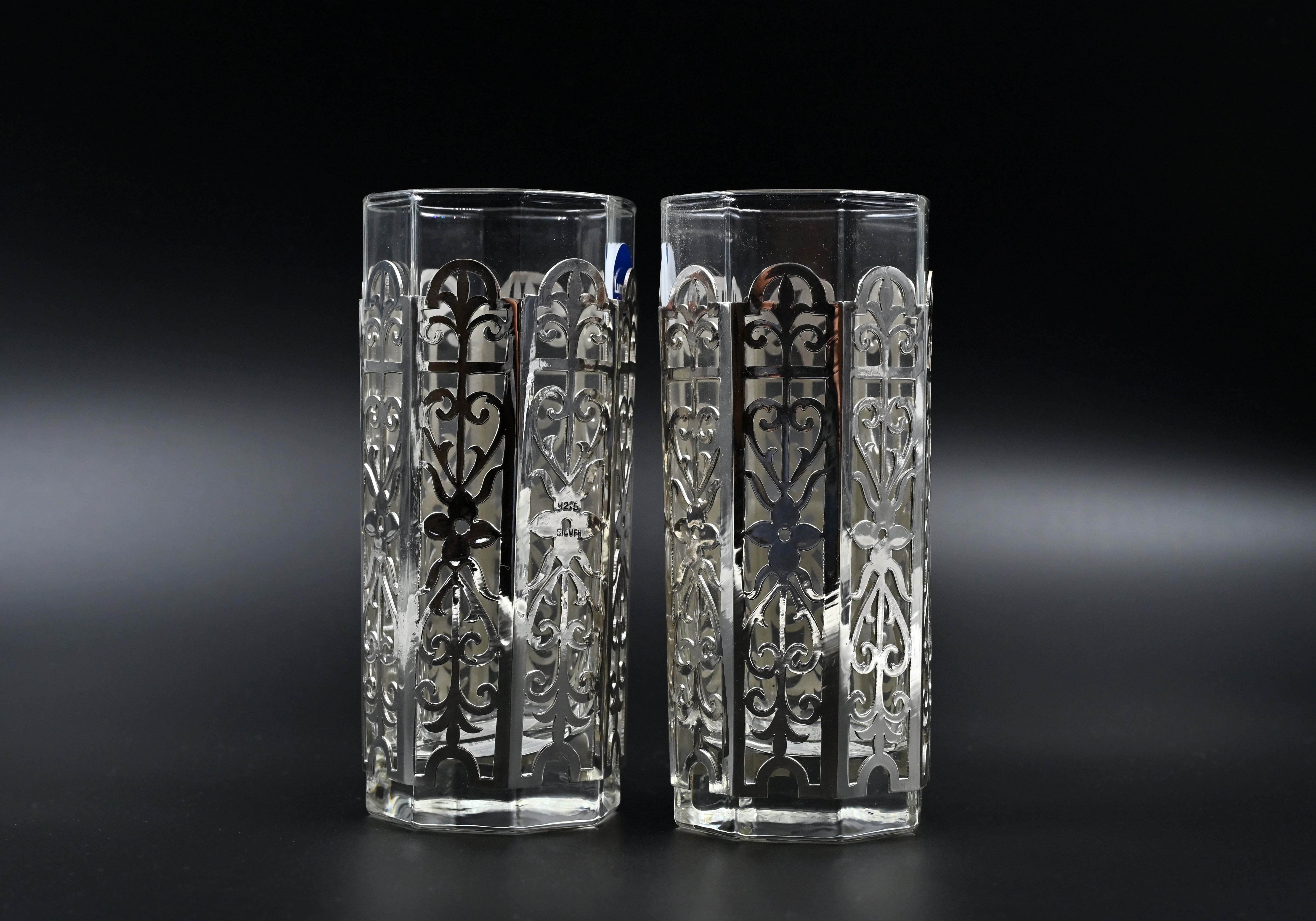 Elegant glass tray set