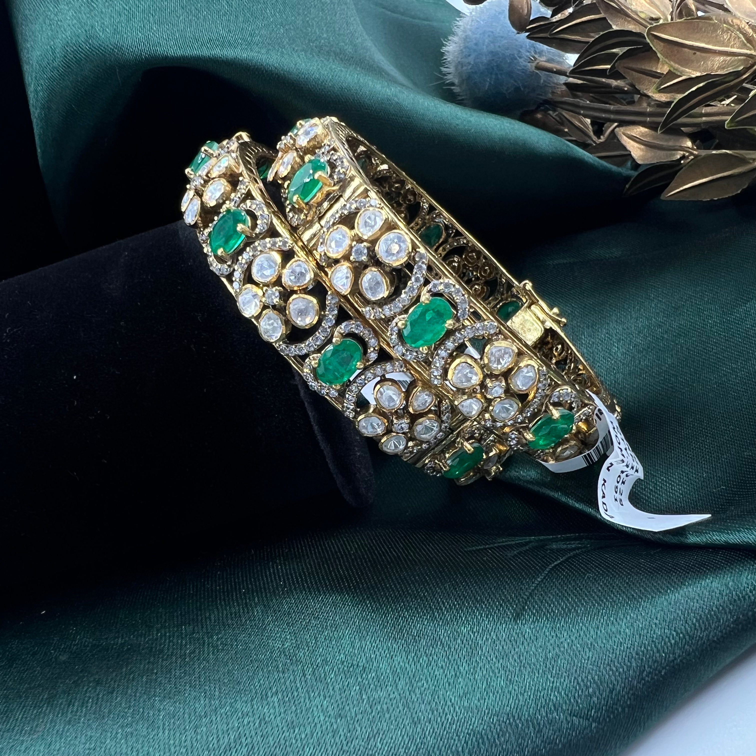 elegant gold polish silver bangles