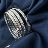 elegant ivana silver bangles