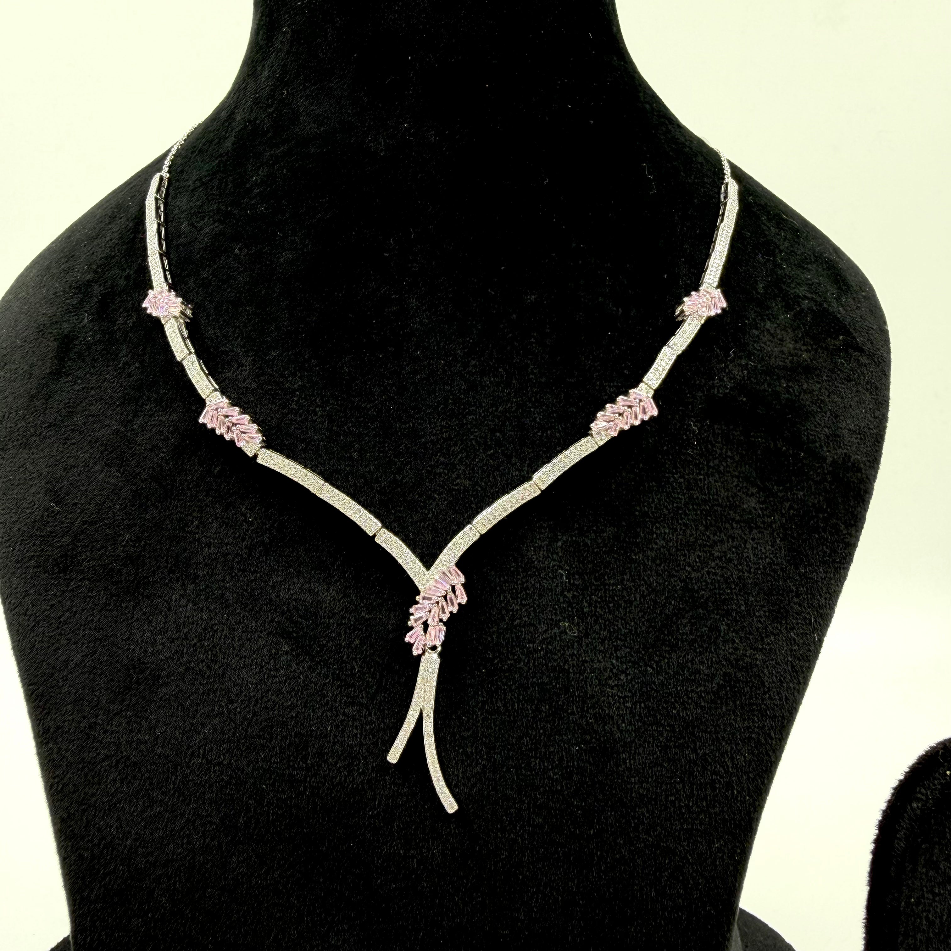 Elegant light pink necklace by House of Janya