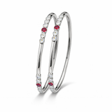 elegant mahira silver bangles