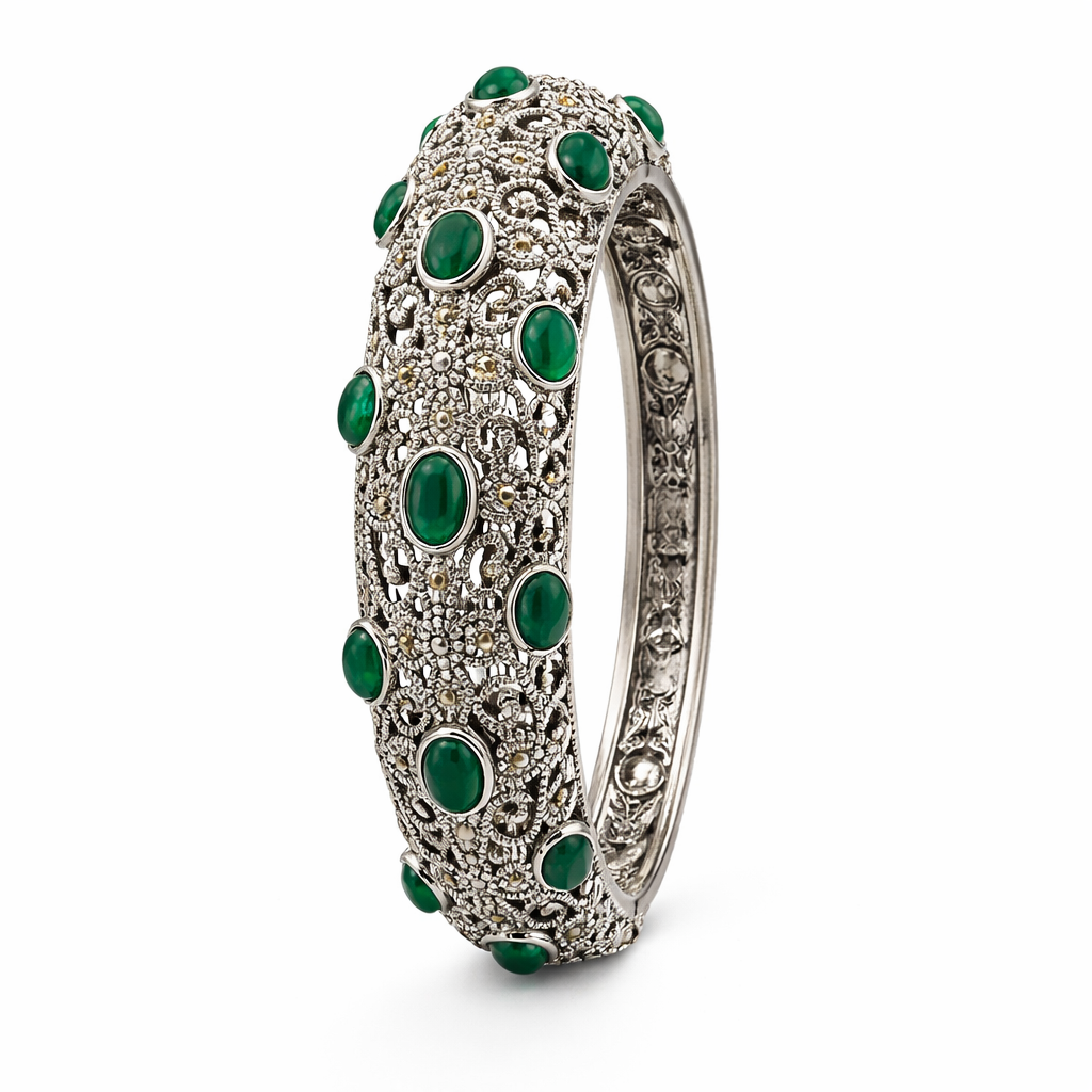 elegant raina silver bangle