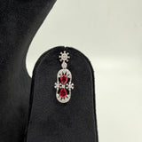 Stylish red gemstone necklace design