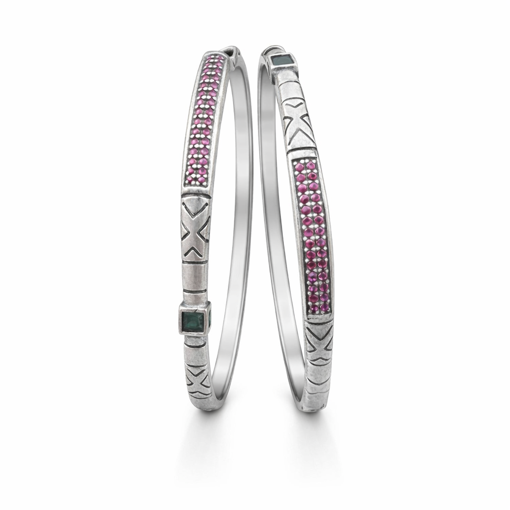 elegant riva silver bangles
