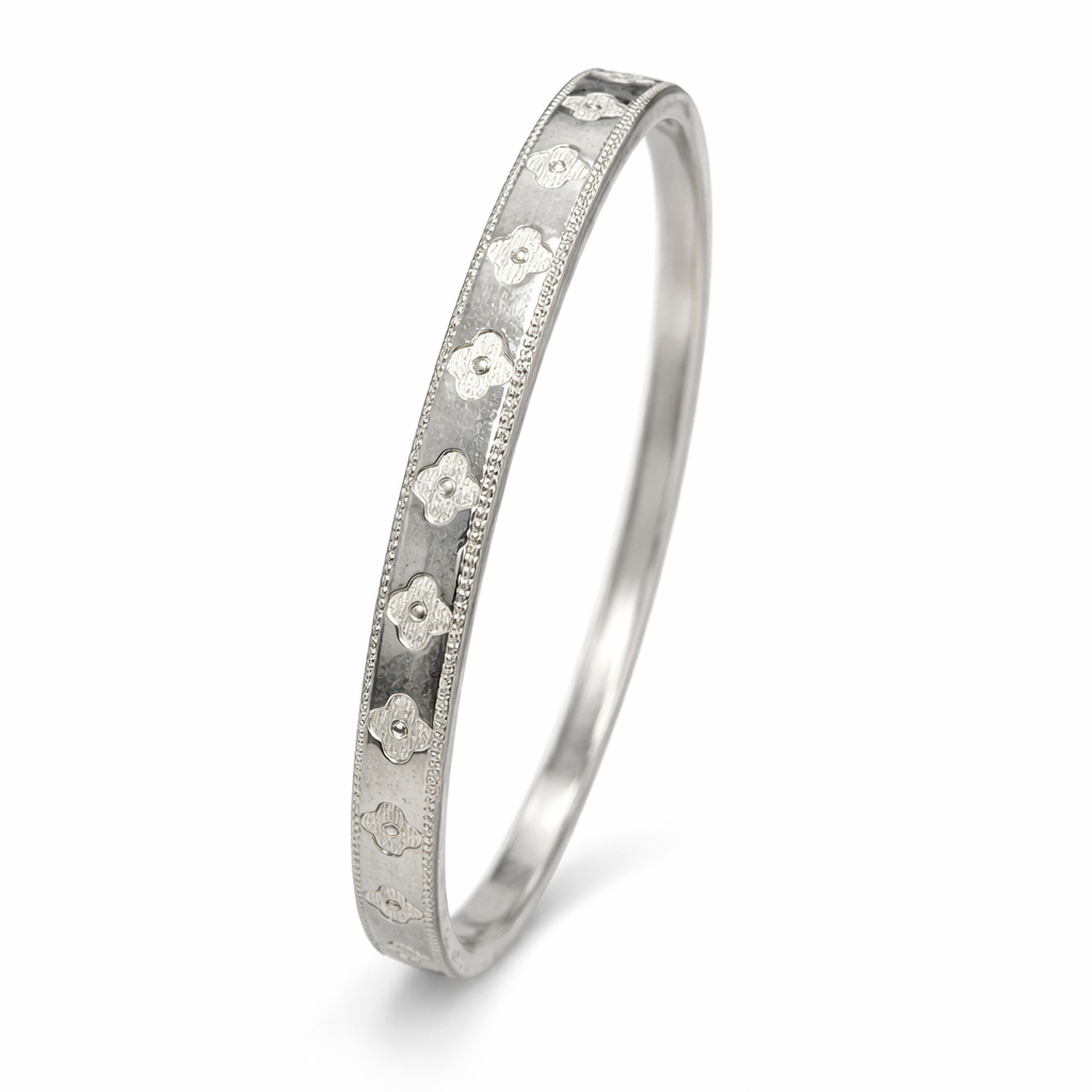elegant silver bangle solene