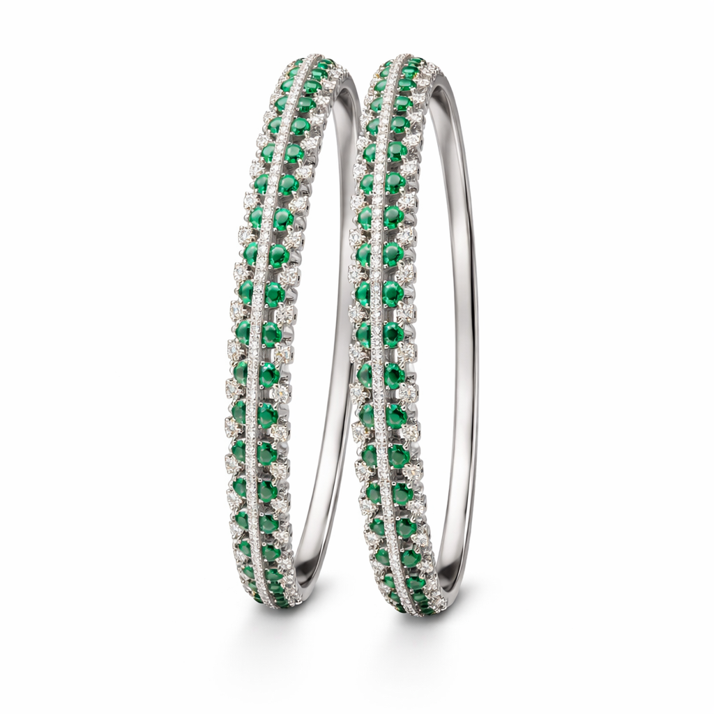 elegant tia silver bangles