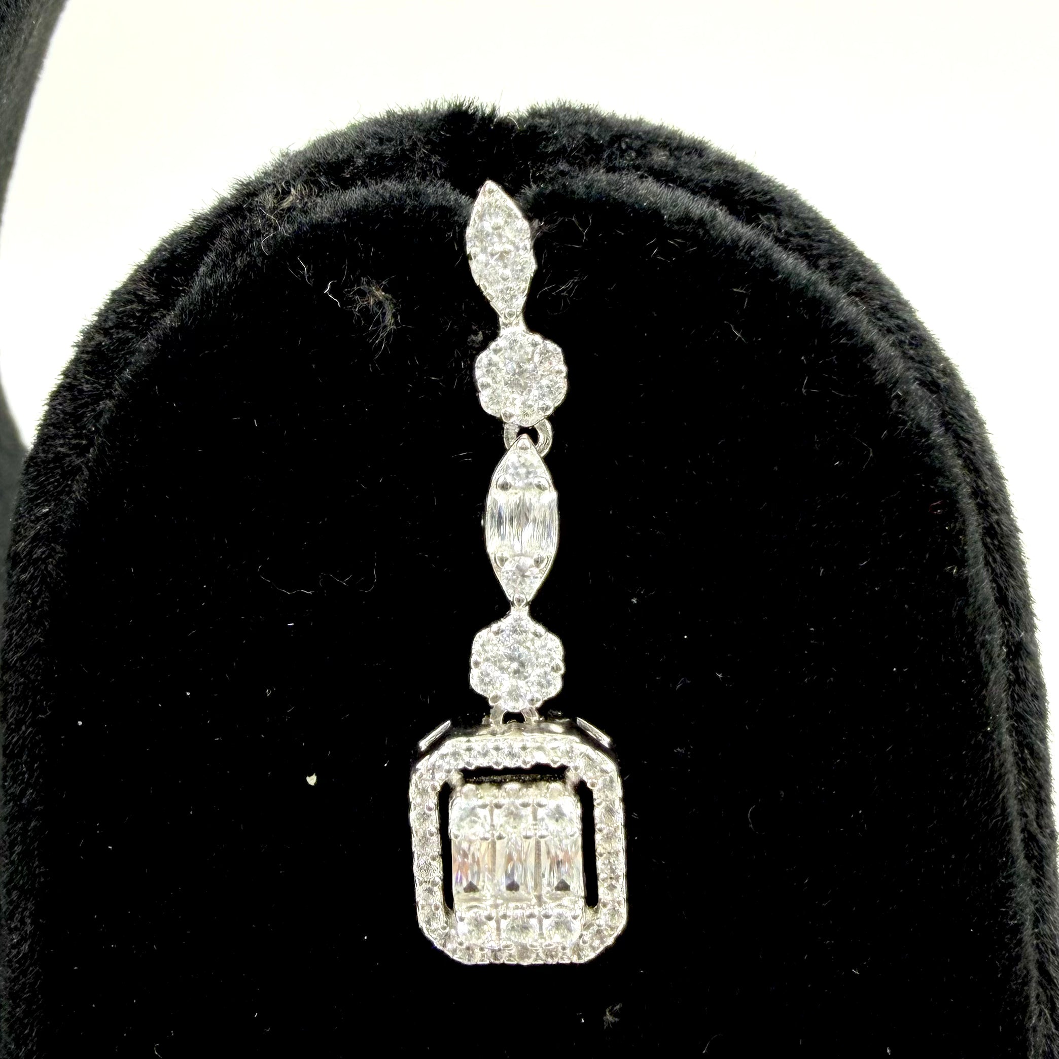 Elegant white square necklace by House of Janya