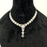 Elegant white stone necklace for women