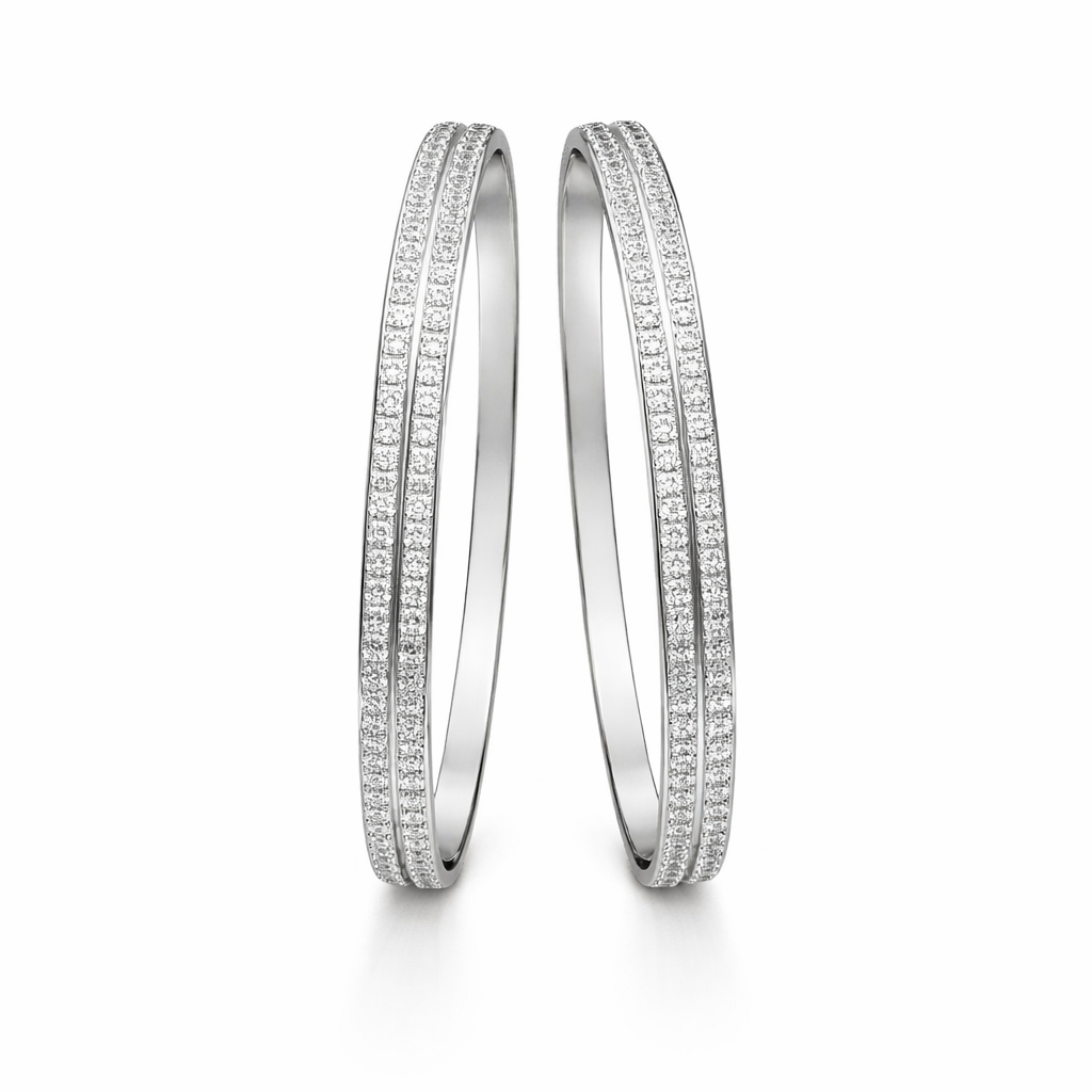elegant aarini silver bangles