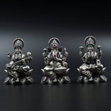 Ganesh Laxmi Saraswati Trio Set silver for pooja
