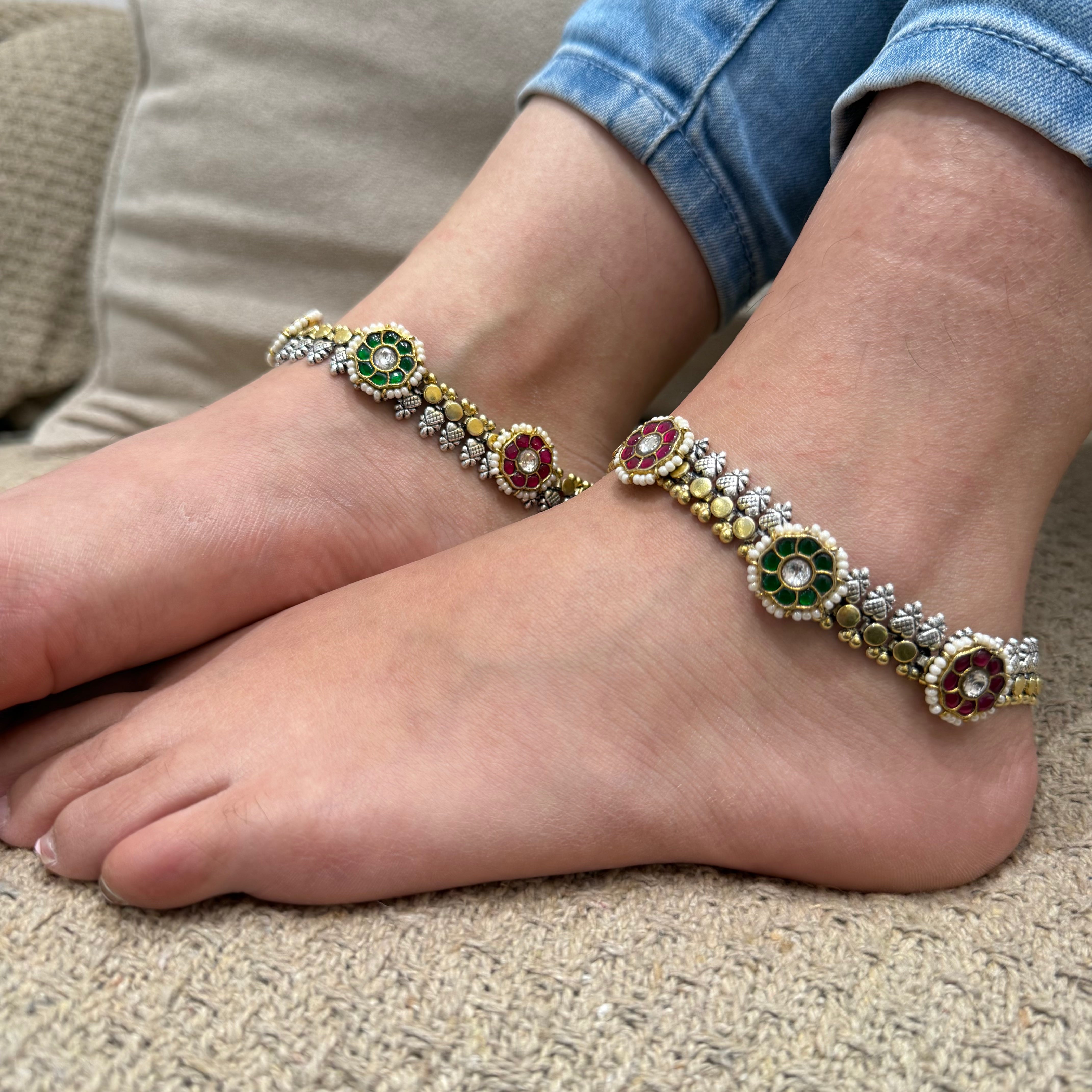 Handcrafted 925 silver anklet