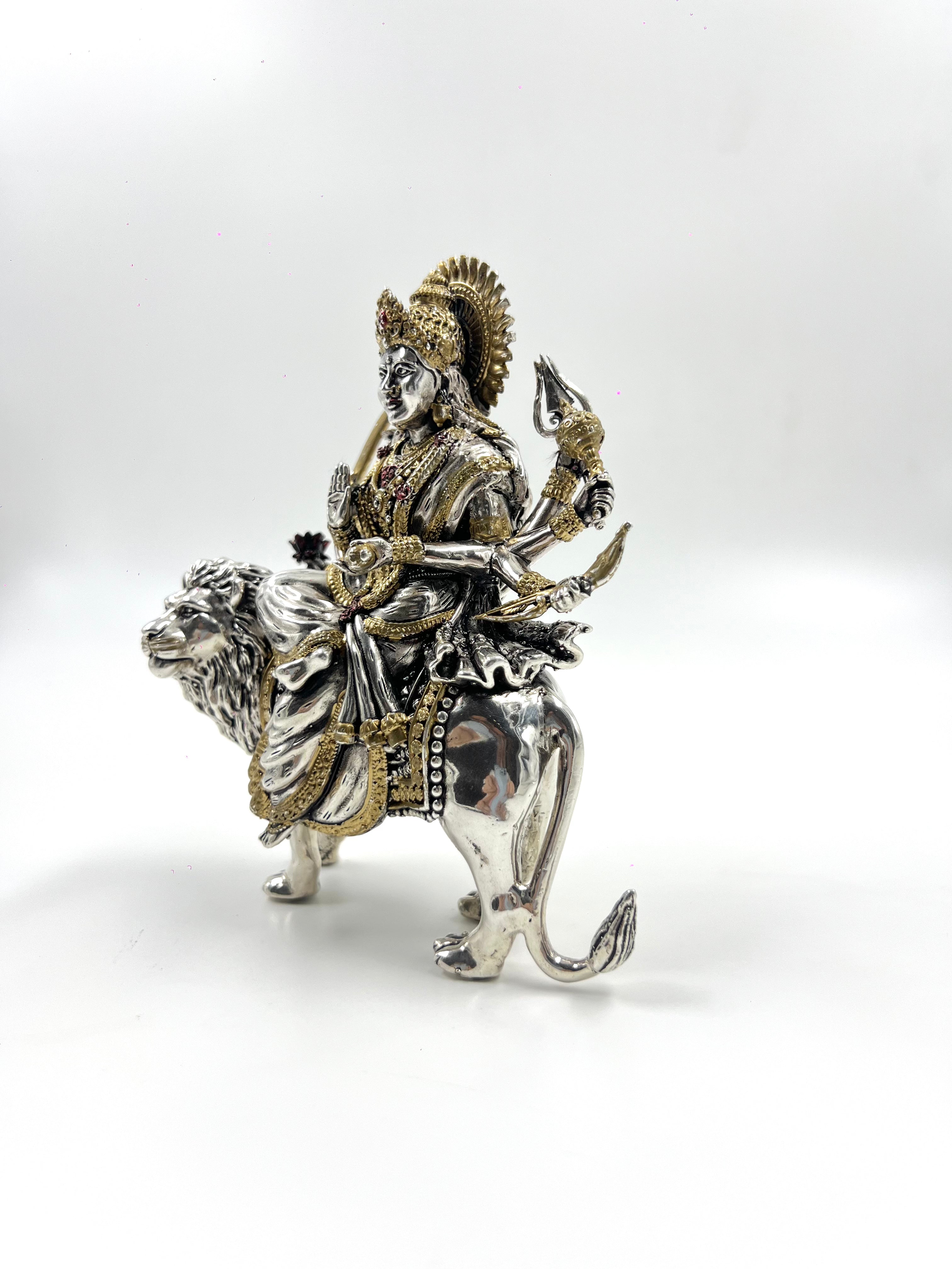 Hindu Goddess Sherawali statue